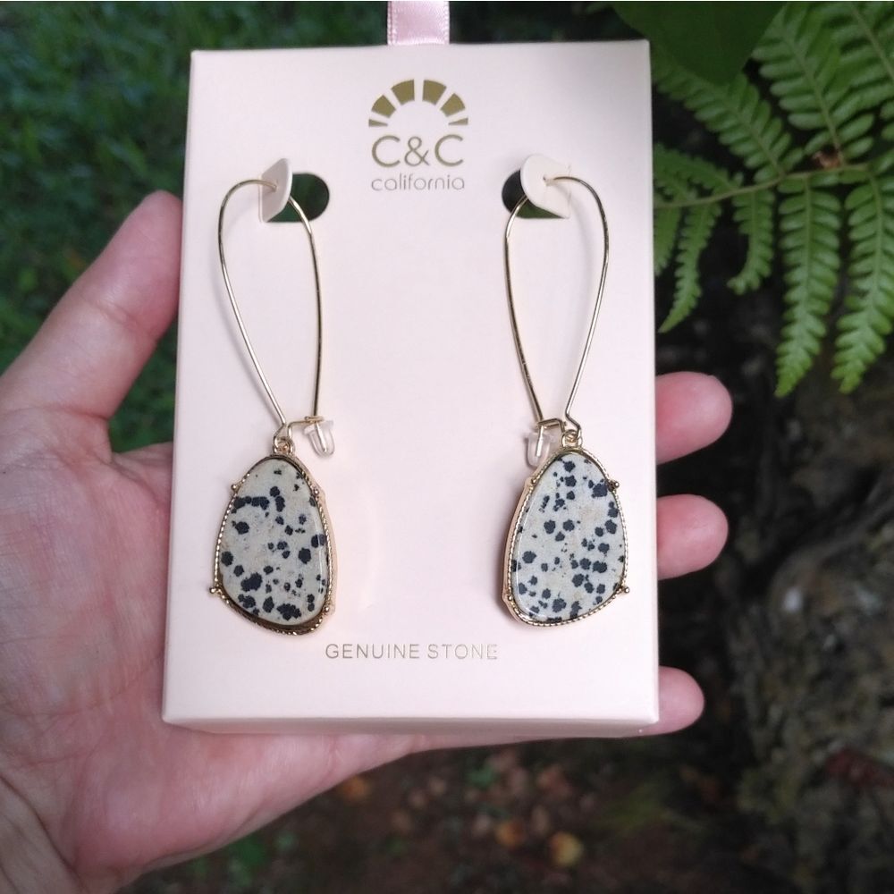 C&C California🌴 Speckled Stone Dangle Earrings - Picture 4 of 7